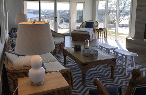 Graford Villa | Brazos Moon: Hell's Gate Basin! Pool, Cliffside, Views, Luxury Home.