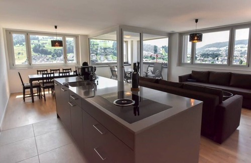 Kriens Apartment | Bright 2BR Apt w/Netflix & Loggia | Kriens Lucerne