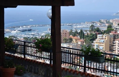 Sanremo House | Bright ,large stone terrace with porch and gazebo. Beautiful sea view.