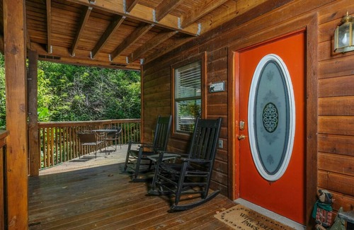 Chalet Village North Cabin | Brookside Hideaway 403 | Arcade Games, Wi-Fi, Fireplace, Grill, Pool Access & Keyless Entry