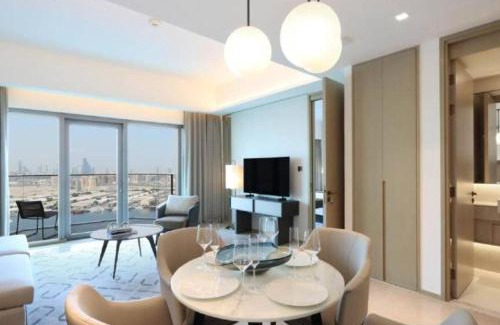 Dubai Apartment | Burj Khalifa and Sea View, Bar, Spa & Restaurant