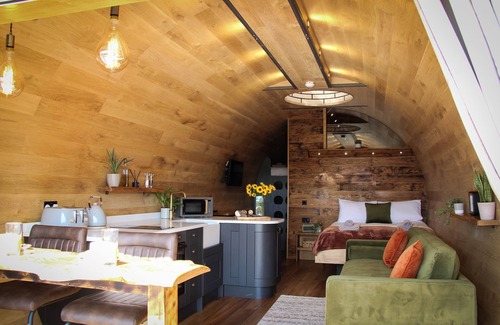 Rhayader Apartment | Burrow View - a hobbit hut that sleeps 4 guests in 1 bedroom