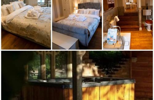 Thirsk Cabin | Burtree Country House, Tipi's, Treehouse & Lodge & house rooms with hot tubs in a private garden