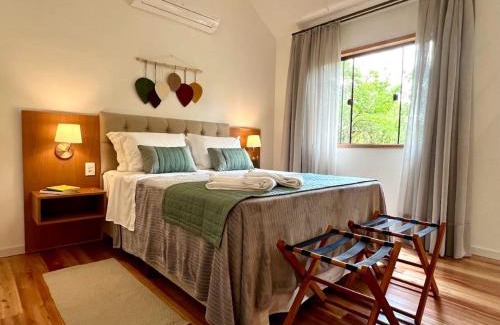 Rio dos Cedros House | Cabana romântica de Luxo com Ofurô