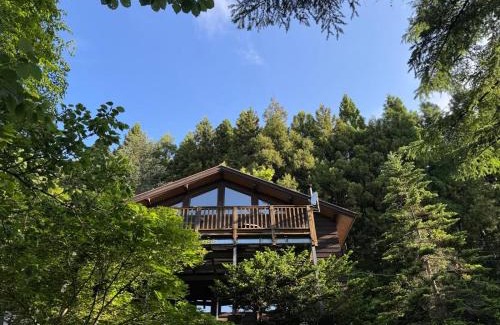 Fujikawaguchiko House | Cabin D 3min walk Lake Saiko remote work BBQ, 5min drive Kawaguchi Lake Mt Fuji view
