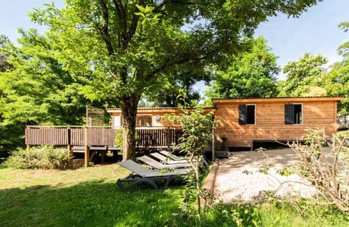 Saint-Vincent-de-Durfort House | Camping maeva Escapades Coeur d'Ardèche * - Large 4-Room Spa Chalet for 8/10 People with Air Conditioning + TV