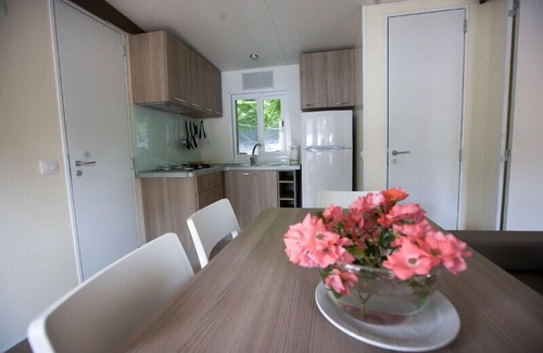 Barza House | Camping Smeraldo Dormeletto Mobilehome Luxury with lake view for 4 people