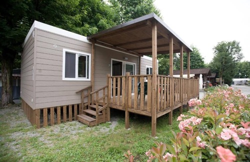 Barza House | Camping Smeraldo Dormeletto Mobilehome Luxury with lake view for 4 people