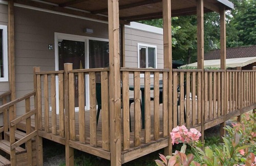 Barza House | Camping Smeraldo Dormeletto Mobilehome Luxury with lake view for 4 people