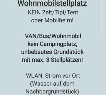 Carpin Other | Camping - Wohnmobilstellplatz in der Mecklenburgischen Seenplatte Strom & Wasser vor Ort