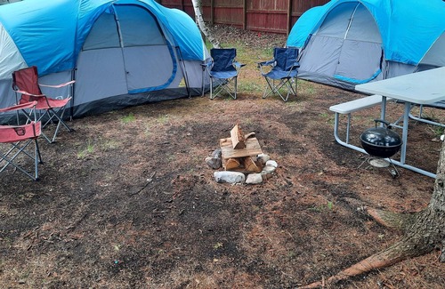 Cheboygan RV Rental | Campsite. Equipment included. (Tents, beds, bedding, etc.) On the lake!
