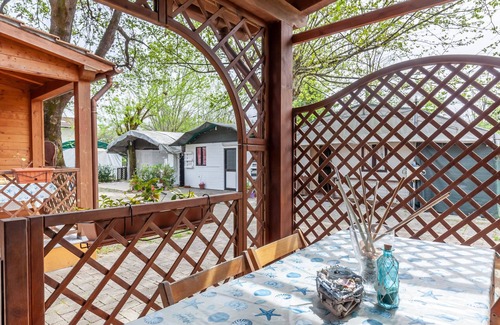 Marina di Massa RV Rental | Caravan "Bungalow Adamo" with Private Terrace & Wi-Fi
