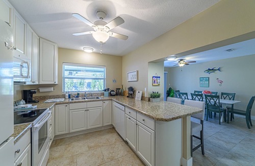 Cocoa Beach House | Casa Flamingo Family Beach Retreat w Heated pool, hot tub; Walk to Ocean & Pier