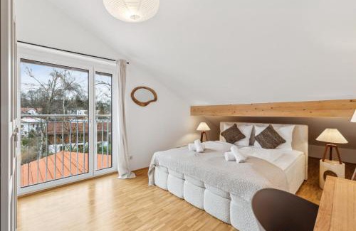 Miesbach Apartment | Casa Schlierach - Küche, Nespresso & Bergblick