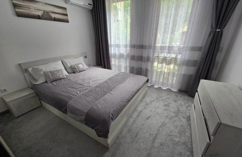 Chaika Apartment | Cascadas Family Resort apartment pool view