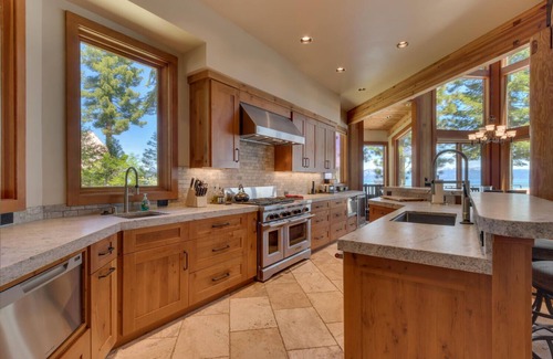 Tahoe Woods House | Cathedral Lakefront by Tahoe Getaways - 6 BR Estate w Pier, Buoy and Pool Table