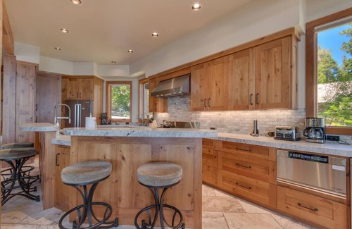 Tahoe Woods House | Cathedral Lakefront by Tahoe Getaways - 6 BR Estate w Pier, Buoy and Pool Table