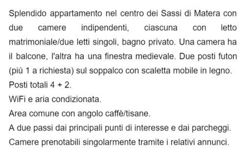 Sasso Barisano House | Cave Rooms Sassi