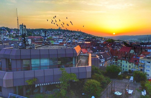 Pforzheim Apartment | Central Penthouse Suite with Goldstadt view