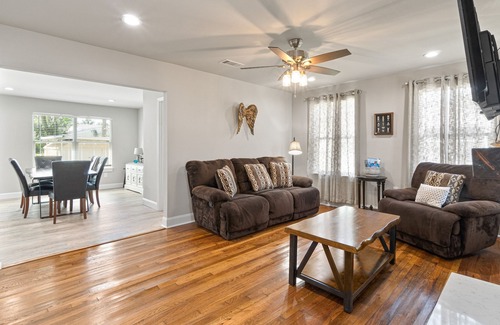 Navy Point House | Centrally-located dog-friendly home & studio with firepit, grill, hammock, patio