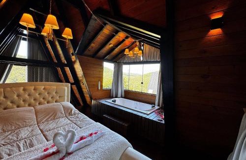 Sao Pedro de Alcantara Ski Chalet | Chalé Bonna hidro lareira e cozinha perto Floripa.