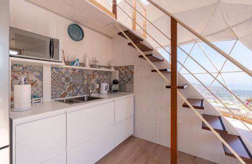 Castellammare del Golfo Villa | Chalet 'Dome On The Hill with Jacuzzi' with Sea View, Wi-Fi and Air Conditioning