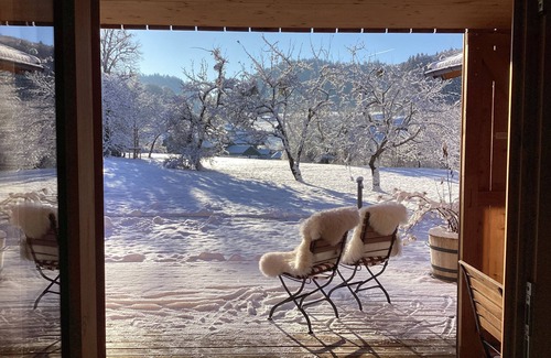 Unterwoessen Ski Chalet | Chalet am Quittenbaum, whole house, 140 sqm for 2-6 persons, 2 bedrooms, 2 bathrooms, sauna