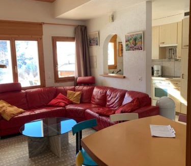 Vercorin Ski Chalet | Chalet Fleuris ground floor with garden sauna terrace and Alps view
