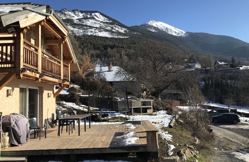 Saint-Andre-d'Embrun Ski Chalet | Chalet Gîte de France, sleeps 6, with large panoramic terrace.