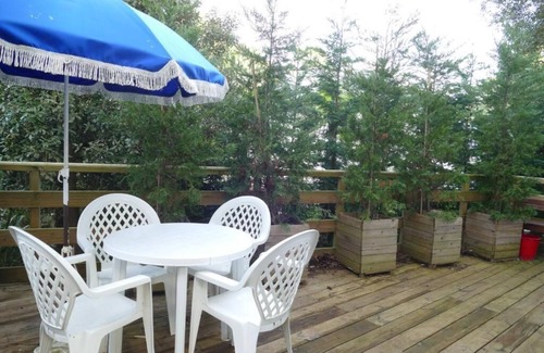 La Baule-Escoublac Ski Chalet | CHALET MARRAKCHI, TERRACE under the Pines 100m from the beach and shops