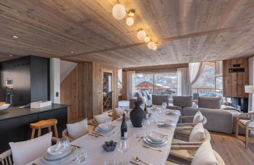Saint-Marcel Ski Chalet | Chalet neuf avec piscine chauffée, espace détente, sauna, bain nordique et salle de cinéma - FR-1-570-57