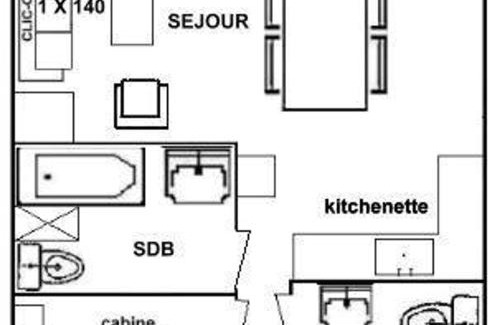 Les Saisies Apartment | Charmant 2 Pièces Cabine aux Saisies - Rez-de-Chaussée, Balcon, 6 Pers. - Commerces à Proximité - FR-1-594-68