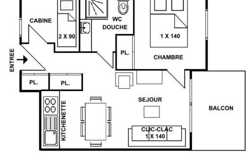 Les Saisies Apartment | Charmant T2 cabine aux Saisies - 6 pers, balcon, proche ESF et sports - FR-1-594-186