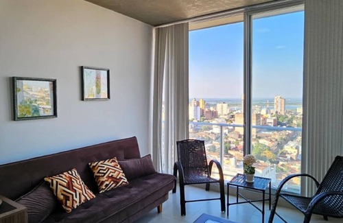Asuncion Apartment | Charming 1-bedroom apartment with AC, Gym/Infinity Pool in Asunción, Paraguay
