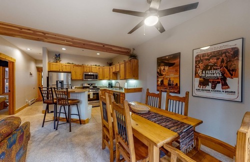 Keystone Condo | Charming 1BR Trappers Crossing in East Keystone - shuttle service & hot tub!