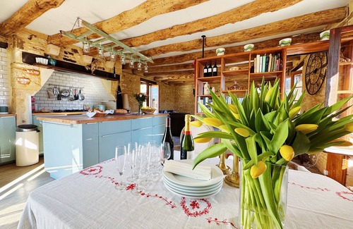 Saint-Cyprien Cottage | Charming 2-bedroom cottage within a pretty sandstone courtyard with large pool
