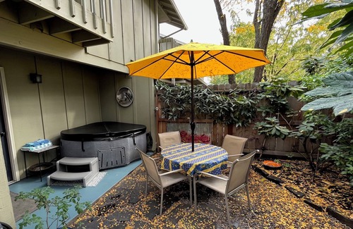 Ashland House | Charming 2-bedroom townhome in serene Ashland with hot tub and fireplace