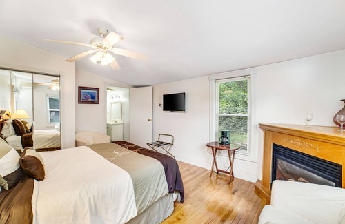 Hammondsport Apartment | Charming First Floor Studio with Partial AC, WiFi, TV, and Electric Fireplace