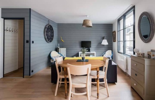 Binic Apartment | Charming terrace apartment 200m from the beach, private sauna