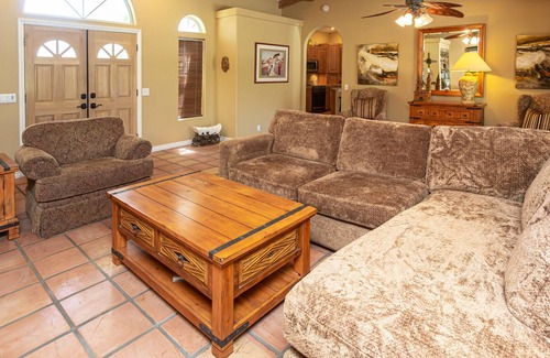 Desert Club Estates House | Charming Hacienda pool home! Walk to shopping and restaurants!