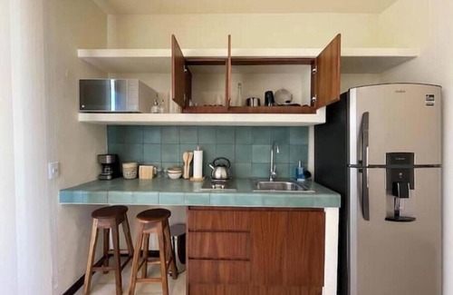 Isla Holbox Apartment | Charming Loft, Steps from the Beach & Pool View- D101