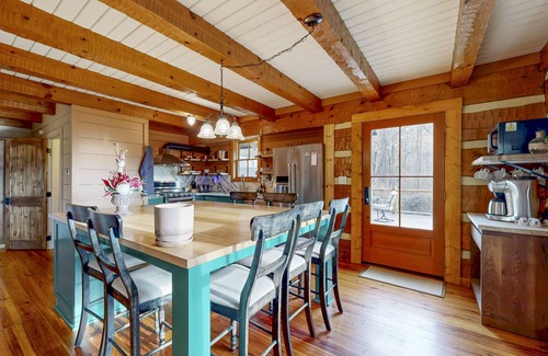 Sylva Cabin | Charming Log Cabin with Long Range Views, Wifi, and Private Hot Tub