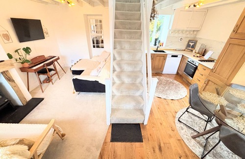 Dolgellau Cottage | Charming Stone Cottage Getaway Fireplace A short stroll from centre of Dolgellau