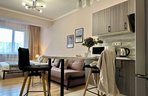 Almaty Apartment | Charming studio Merenga in wonderful Almaty with WiFi, AC