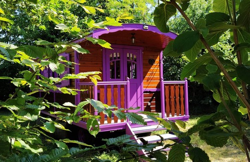 Chantenay-Villedieu Cottage | "Charming Wooden Caravan in Bucolic Farm Setting – Terrace, Ideal for Family Stays"