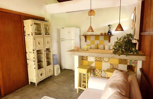 Barra Grande House | Charming Yellow Bungalow on Algodões Beach with full kitchen.