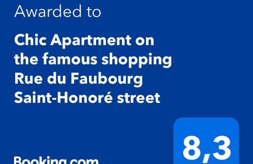 Madeleine Apartment | Chic Apartment on the famous shopping Rue du Faubourg Saint-Honoré street