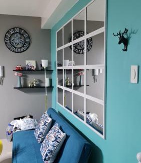 Barangay 76 Apartment | Chic Nordic Condo Unit at Shore Residences Mall of Asia