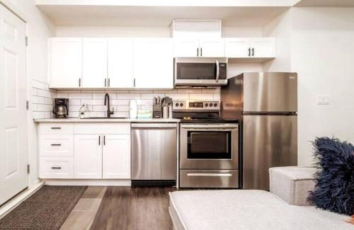 Jasper Place Apartment | Chic Suite - Long Stays - King Bed - Fireplace & WiFi