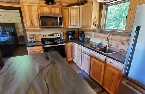 Whittier Cabin | Close to Polar Express, Casino, WCU. HOT TUB & Robes! DOG friendly, Views!